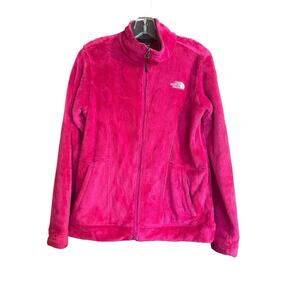 North Face Women's Pink Fuchsia Osito Fleece Jacket Full Zip Sz Medium